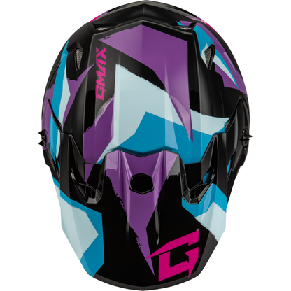 Mx 96 Splinter Helmet Black/Purple/Blue Md
