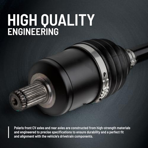 Polaris Rear Half Shaft CV Axle for Specific RANGER 500, 500 4x2, 570, CREW 570, CREW 570-4 and CREW 570-6 Models, Including Premium, EPS and Full-Size, Full Assembly, OEM Part, Black, Qty 1-1334134