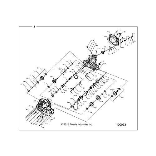 Polaris Ranger Dog, Engagement, Rev/Low, Genuine OEM Part 3235341, Qty 1