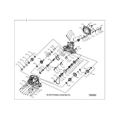 Polaris Ranger Dog, Engagement, Rev/Low, Genuine OEM Part 3235341, Qty 1