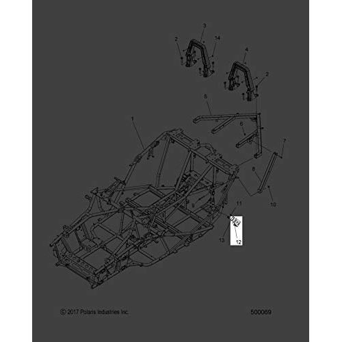 Polaris Slingshot Wing Support Bracket, Left, Genuine OEM Part 5260968, Qty 1
