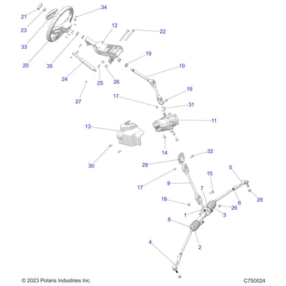 Polaris Ranger Gear Box Assembly, Steering, Genuine OEM Part 1824924, Qty 1