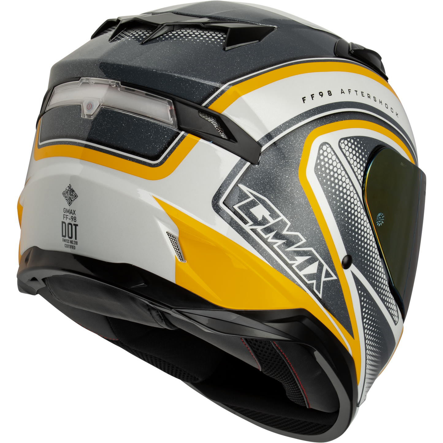 Ff 98 Aftershock Helmet White/Metallic Silver Sm