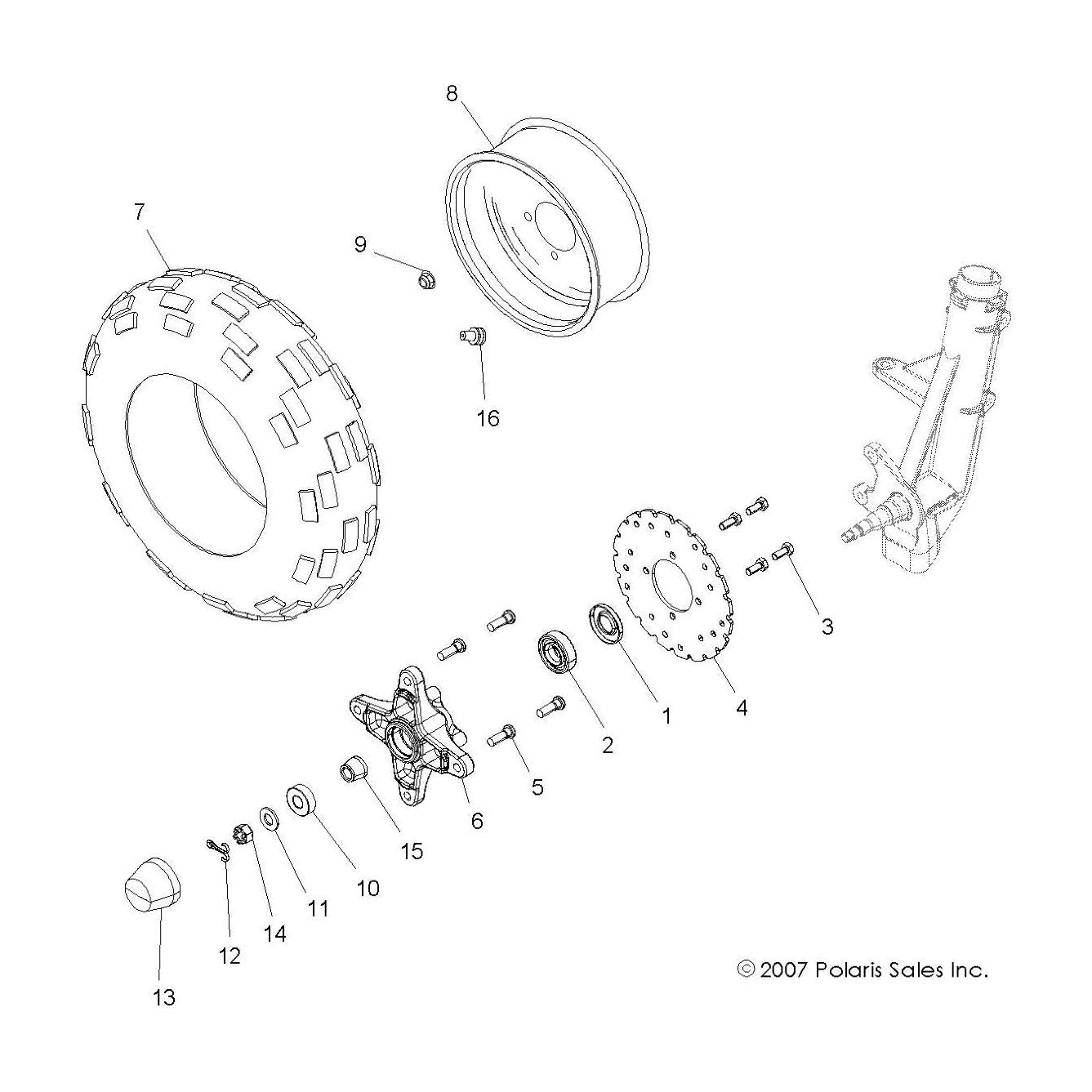 Polaris ATV Ball Bearing, Sealed, 20 x 47, Genuine OEM Part 3514527, Qty 1