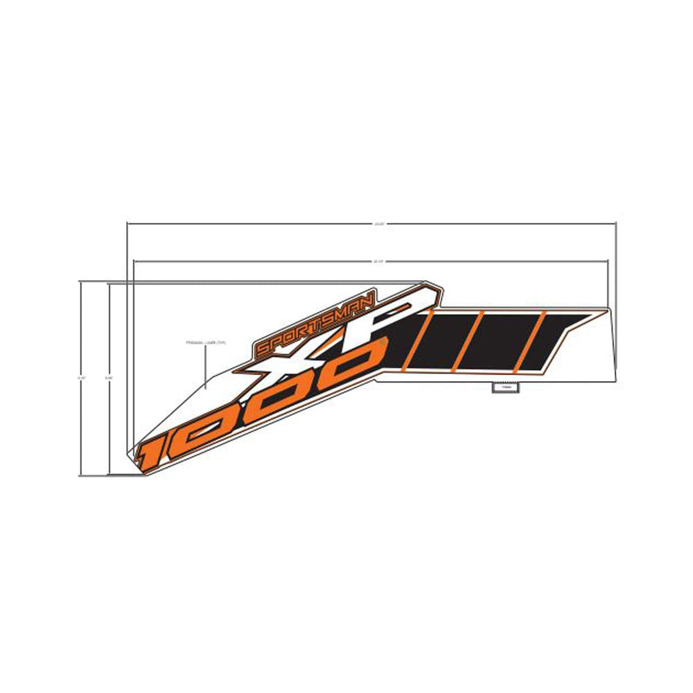 Polaris ATV Side Decal, XP 1000, Right, Genuine OEM Part 7189296, Qty 1