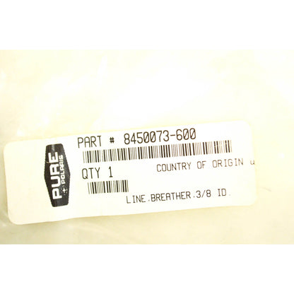 Polaris ATV Breather Line, 3/8, Genuine OEM Part 8450073-600, Qty 1