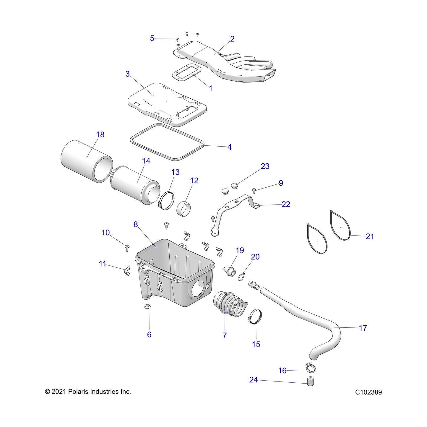 Polaris ATV HOSE-BREATHER,SILICONE, Genuine OEM Part 5416882, Qty 1