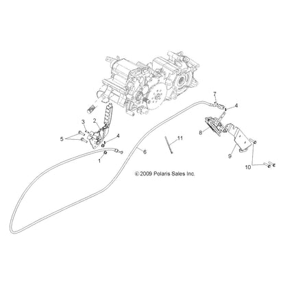 Polaris Ranger Park Brake Caliper Assembly, Genuine OEM Part 1911785, Qty 1