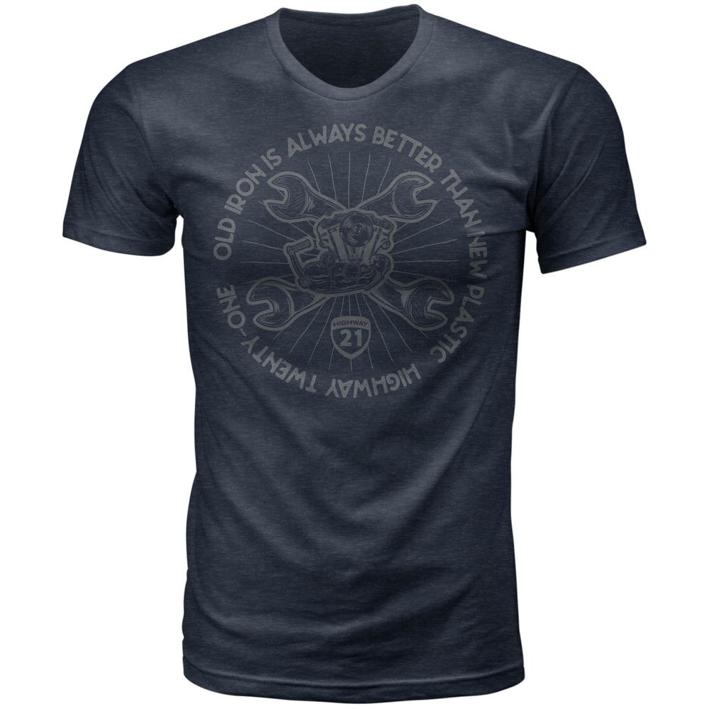 Old Iron Tee Midnight Navy 2x