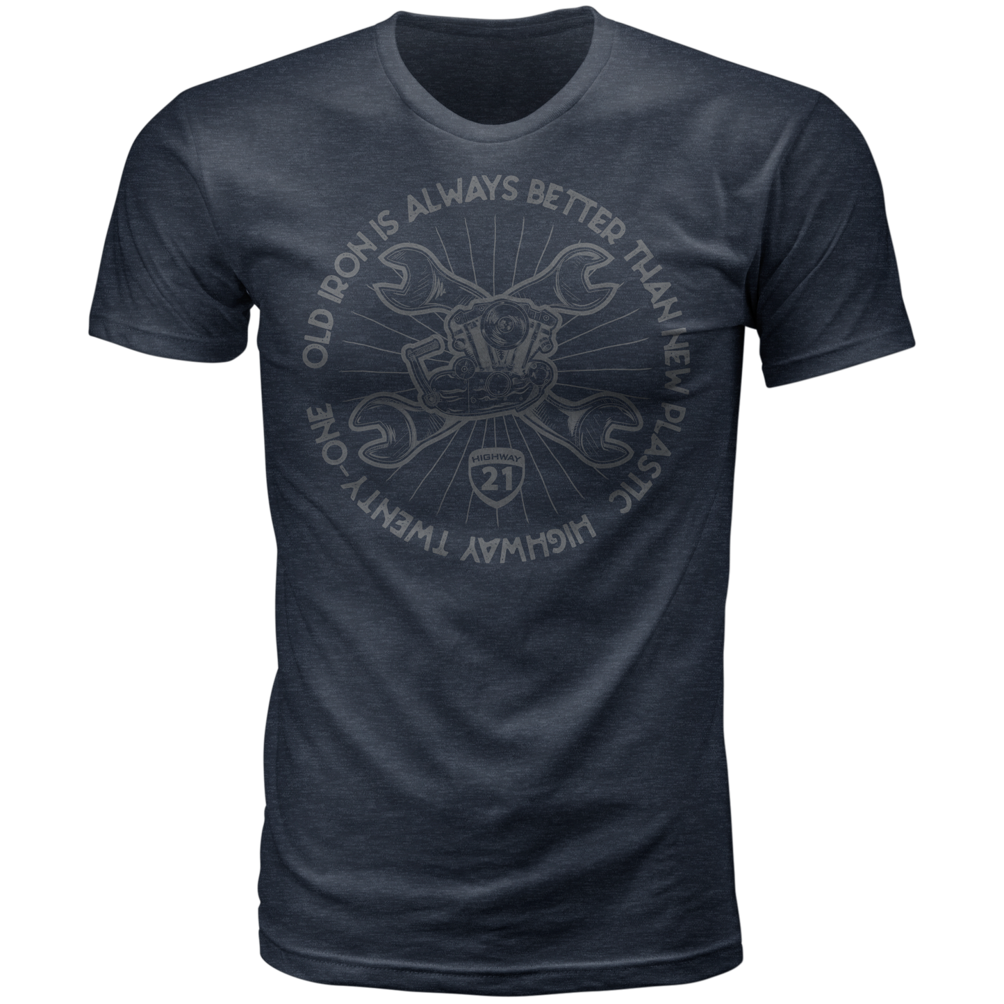 Old Iron Tee Midnight Navy 2x