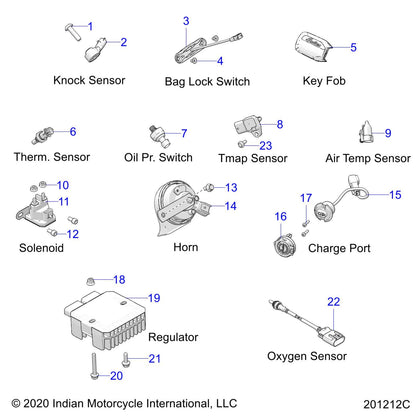Indian Motorcycle Key Fob, Gen2, No Key, 0 Button, V1, [Base], Genuine OEM Part 4017768, Qty 1
