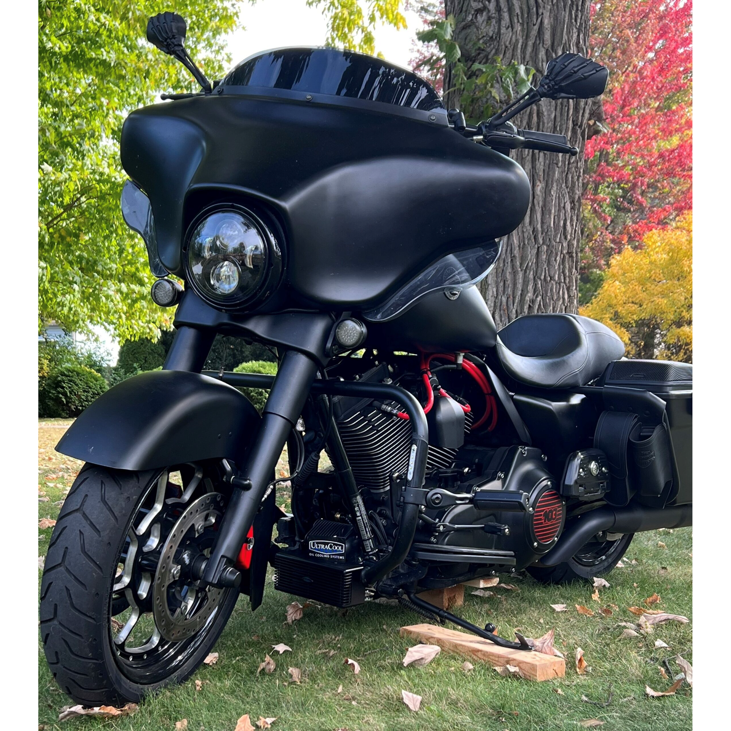 Front Mount Oil Cooler Tc Touring `09 16  Gloss Blk