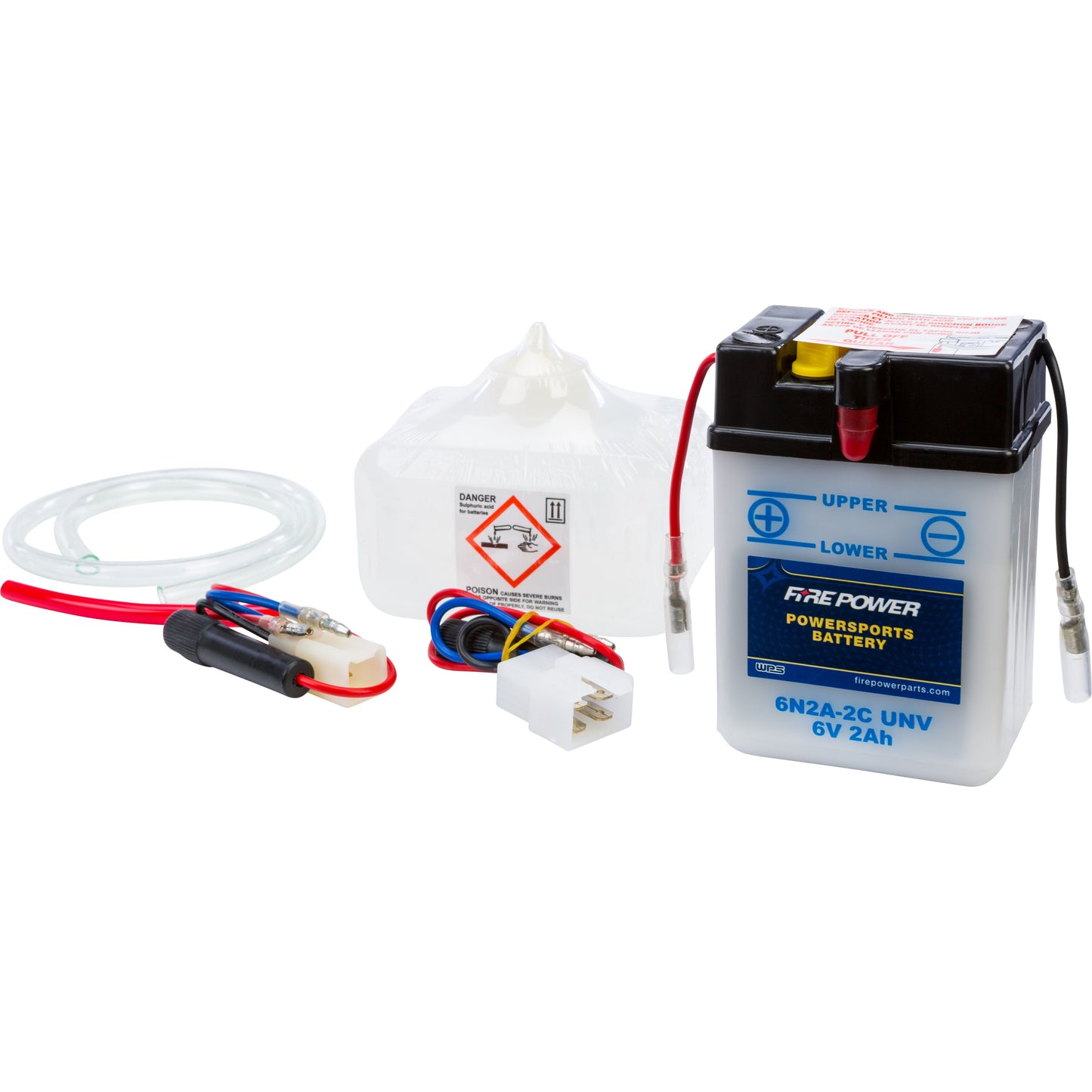 Battery W/Acid 6n2a 2c Unv 6v