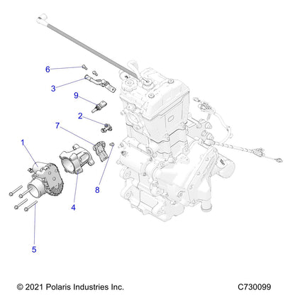 Polaris Off Road Throttle Body Adapter, Genuine OEM Part 5415525, Qty 1