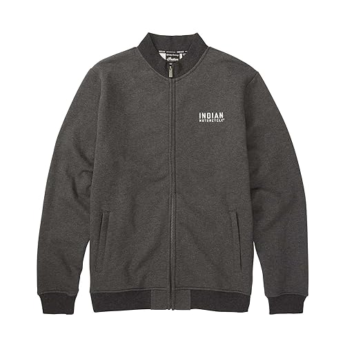 Indian Motorcycle Men's Colorblock Marl Zip Thru, Gray - M - 283341203