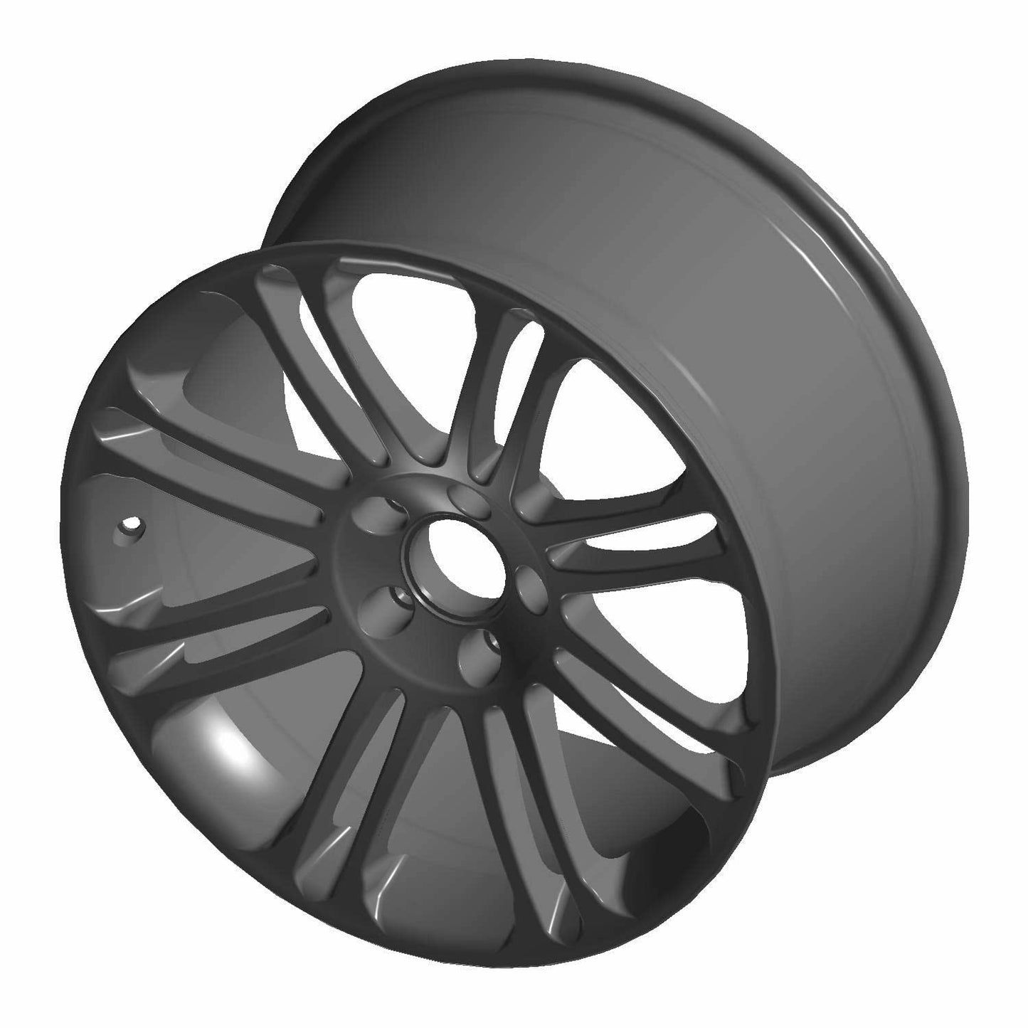 Polaris Slingshot Wheel Cast, Rear, Cruiser Black, Genuine OEM Part 1522849-266, Qty 1