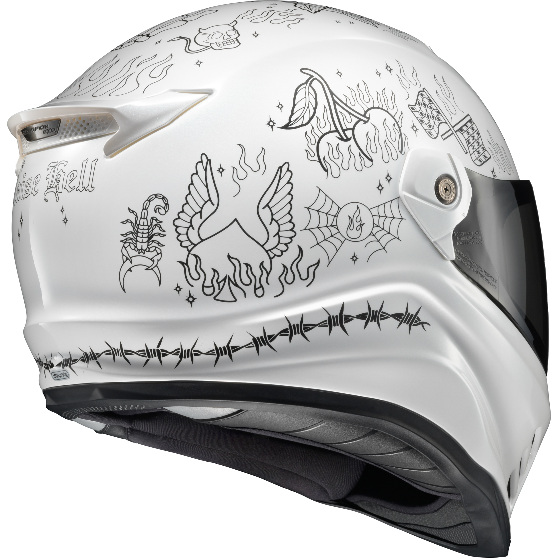 Covert Fx Full Face Helmet The Litas 2 White Md
