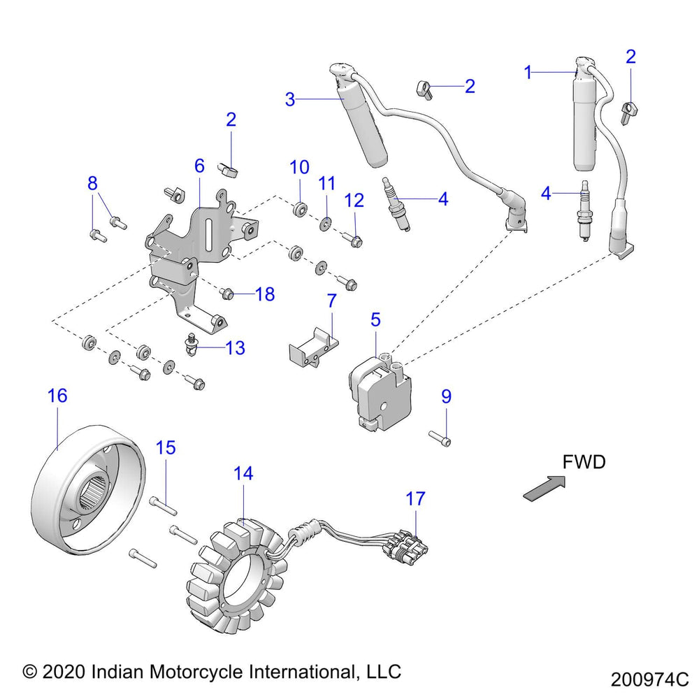 
                      
                        Indian Motorcycle SPACER, IGNITION COIL, Genuine OEM Part 5510945, Qty 1
                      
                    