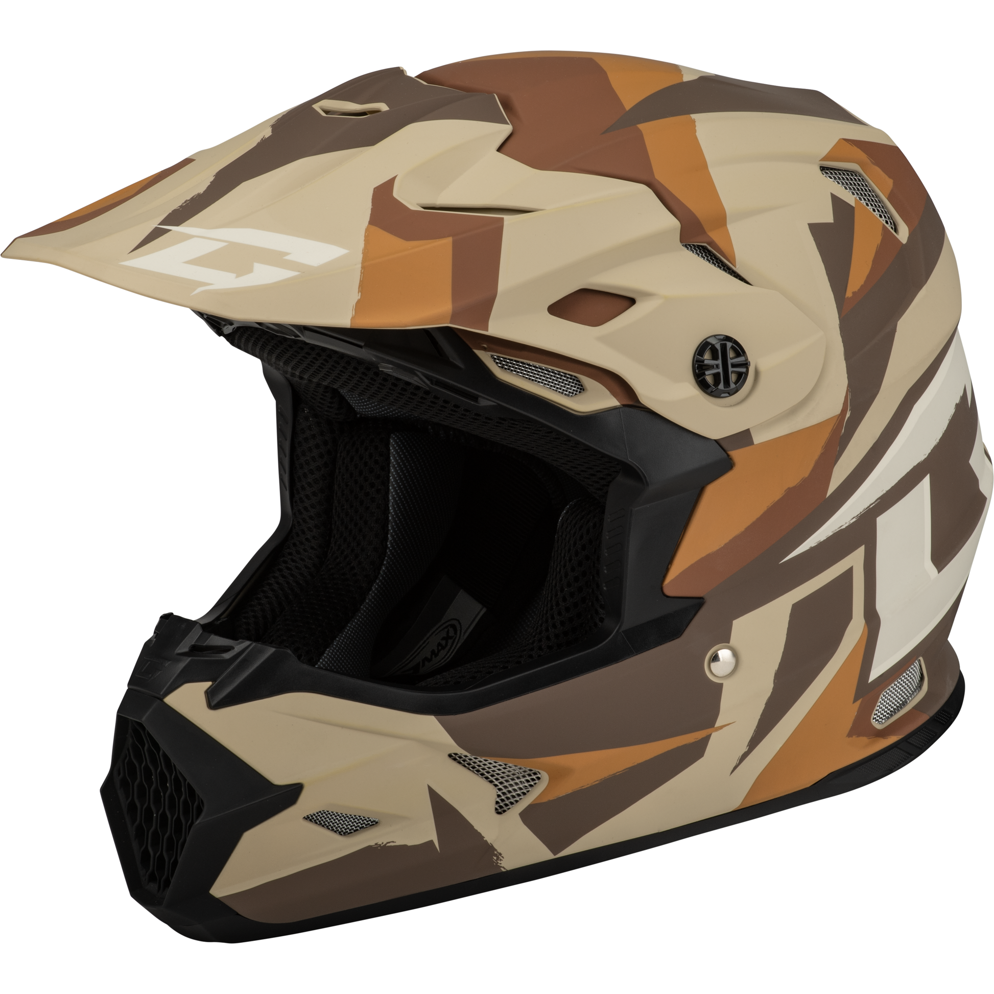 Mx 96 Splinter Helmet Matte Brown/Tan/White  Sm