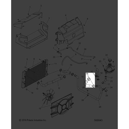 Polaris Slingshot Clamp, Genuine OEM Part 7081844, Qty 1