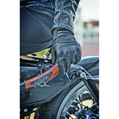 Speed and Strength Throttle Body Leather Glove Black Womens - XS