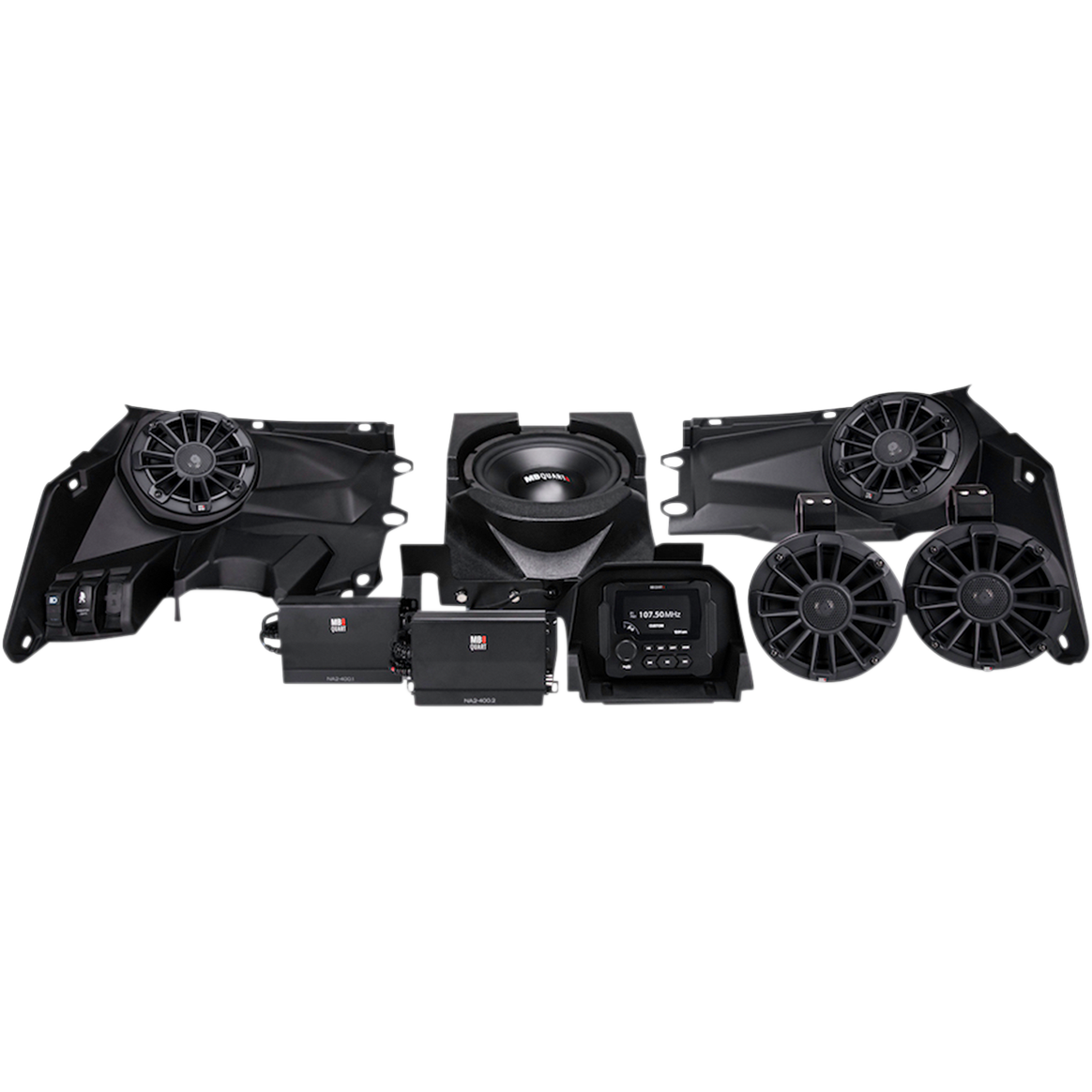 MB QUART 800W Audio System - 4 Speakers 2 Amplifiers - Can-Am MBQX-STG5-1