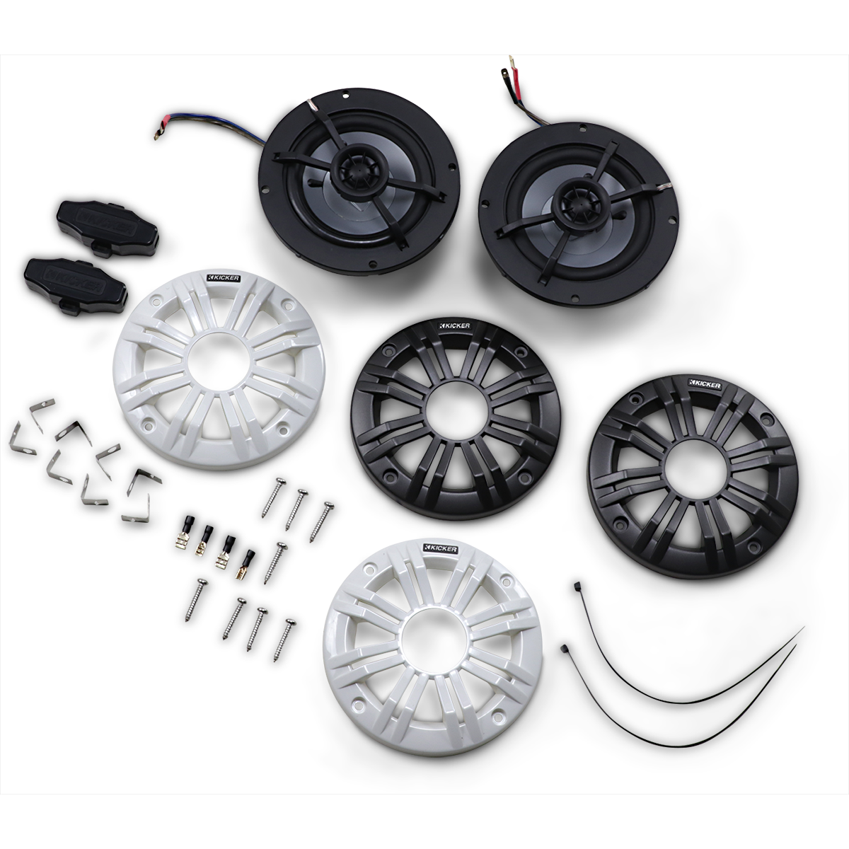 KICKER All-Weather 4" 2-way 4 Ohm Speakers 45KM44