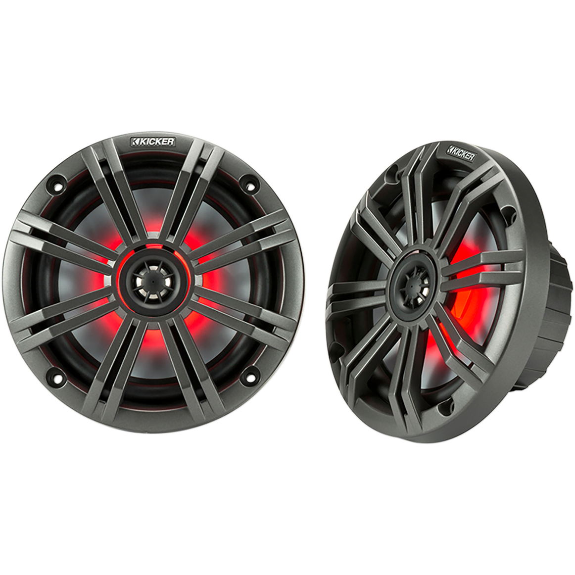 KICKER 6.5" Speakers - 7-Color LED 45KM654L