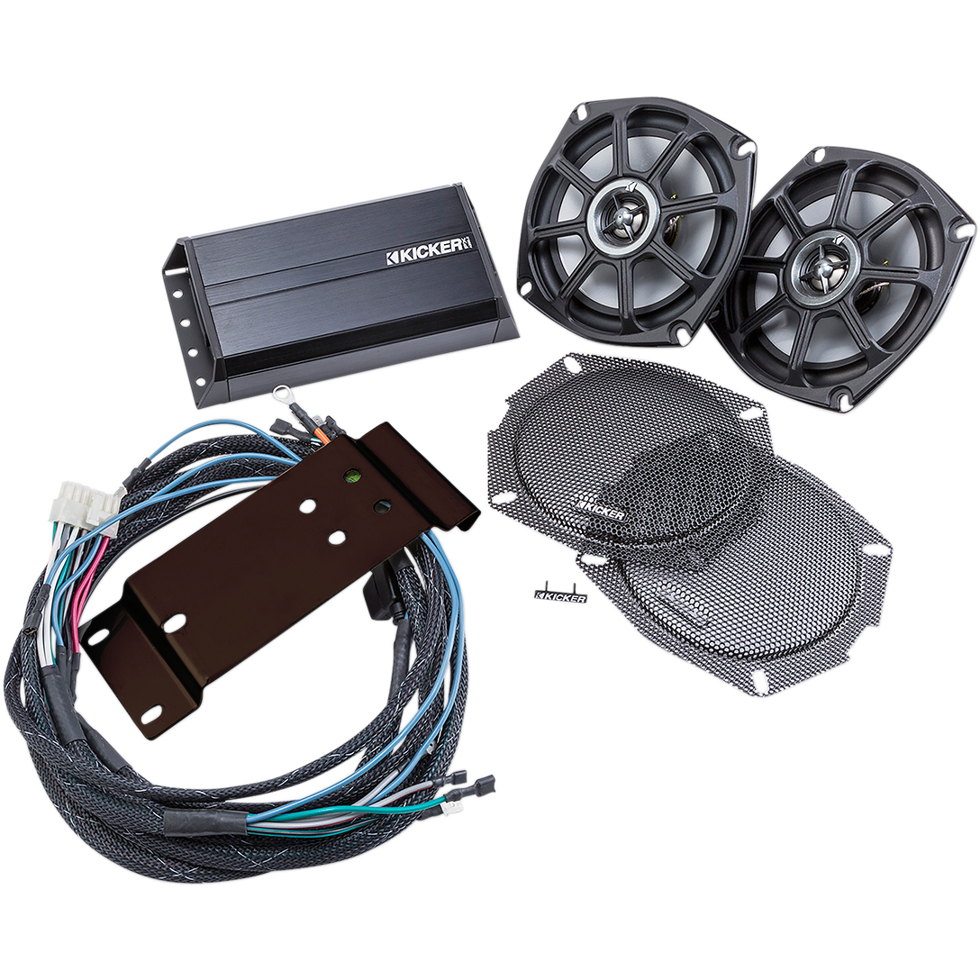 KICKER Speaker Kit - 5-1/4" - 2-Channel Amp - '98-'13 FLTR 46HDR982