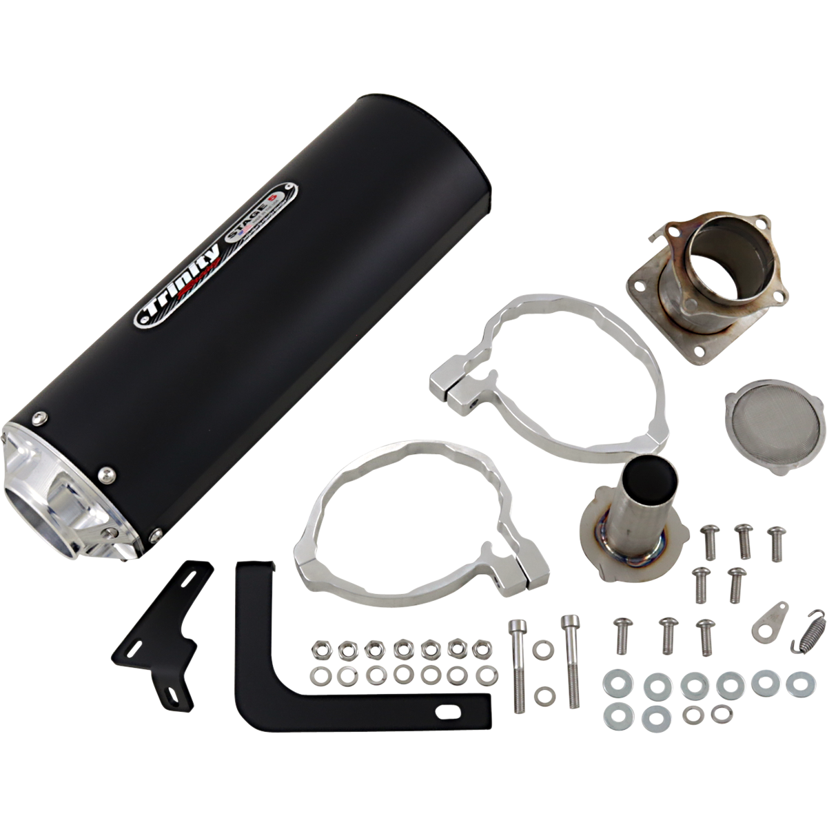 TRINITY RACING Slip-On Muffler - Black - KRX 1000 TR-4176S-BK