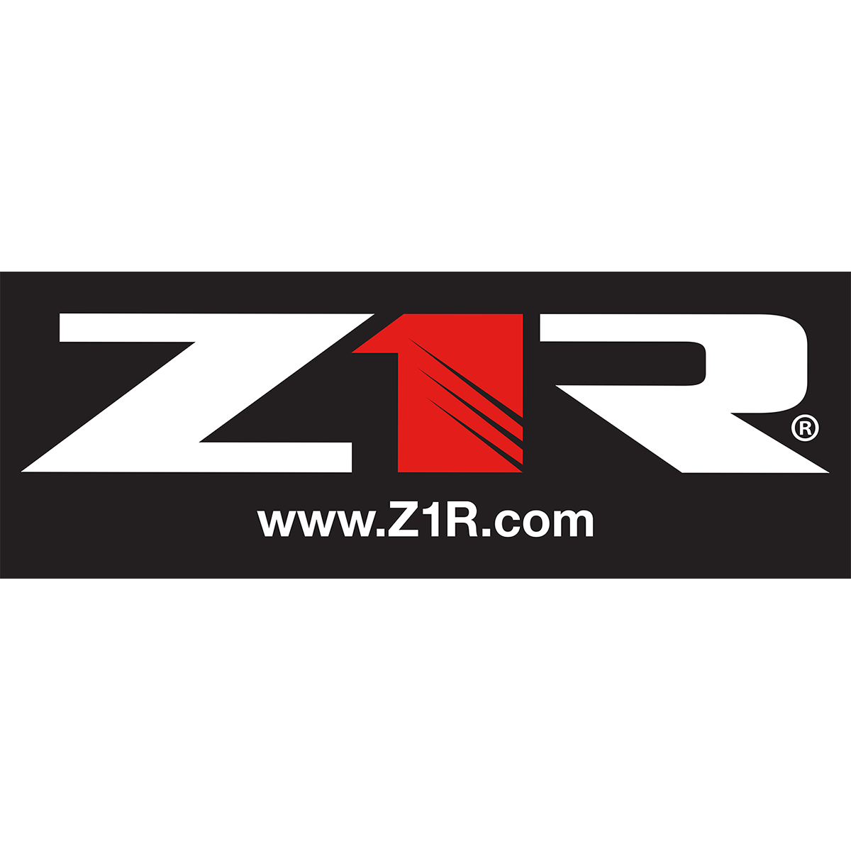 Z1R Shop Header Sign - 8" x 22" - Black 9905-0062