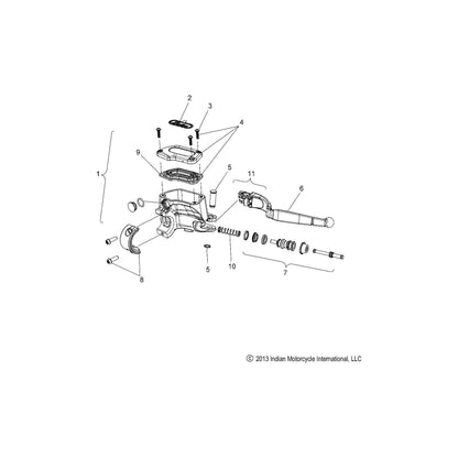 Indian Motorcycle Lever Adjuster Kit, Genuine OEM Part 2205393, Qty 1