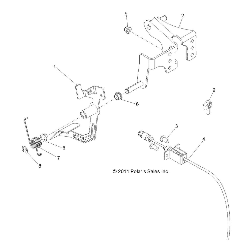 
                      
                        Polaris RZR Throttle Cable, Genuine OEM Part 7081621, Qty 1
                      
                    