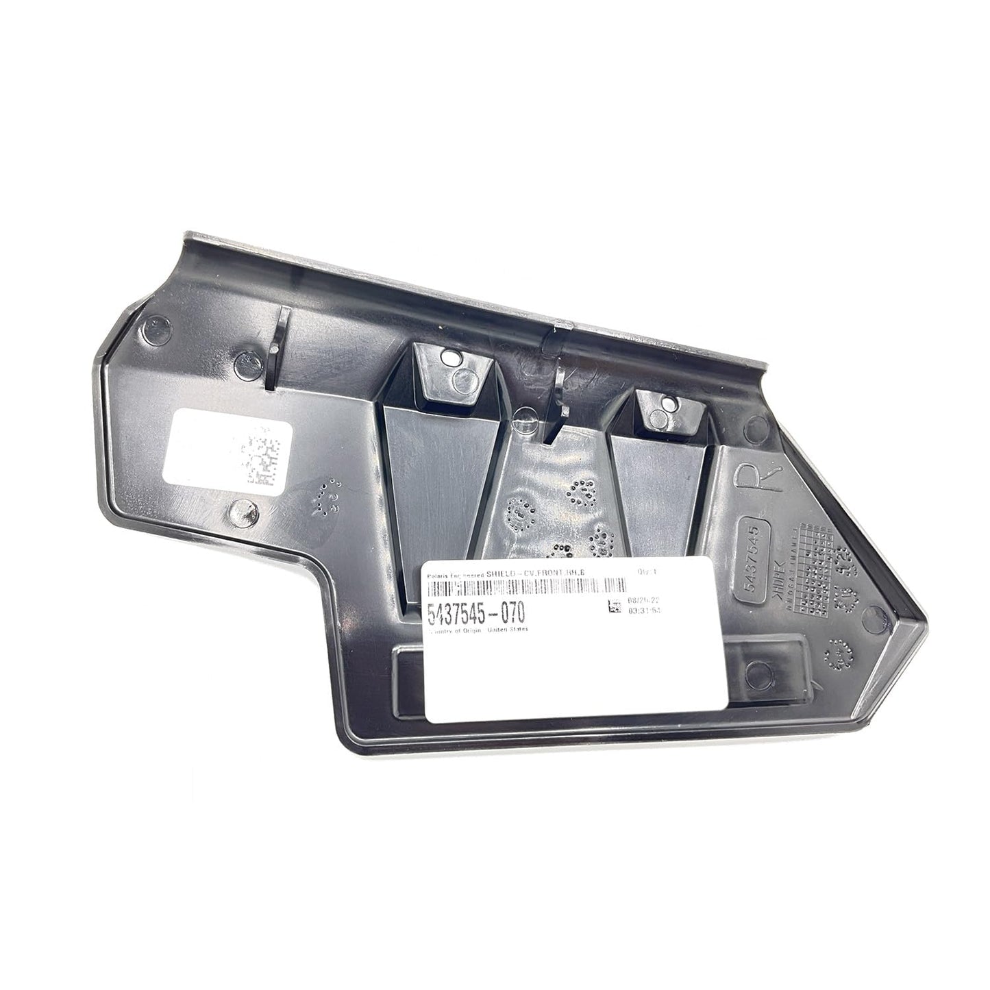 Polaris Ranger CV Shield, Front, Right, Gloss Black, Genuine OEM Part 5437545-070, Qty 1