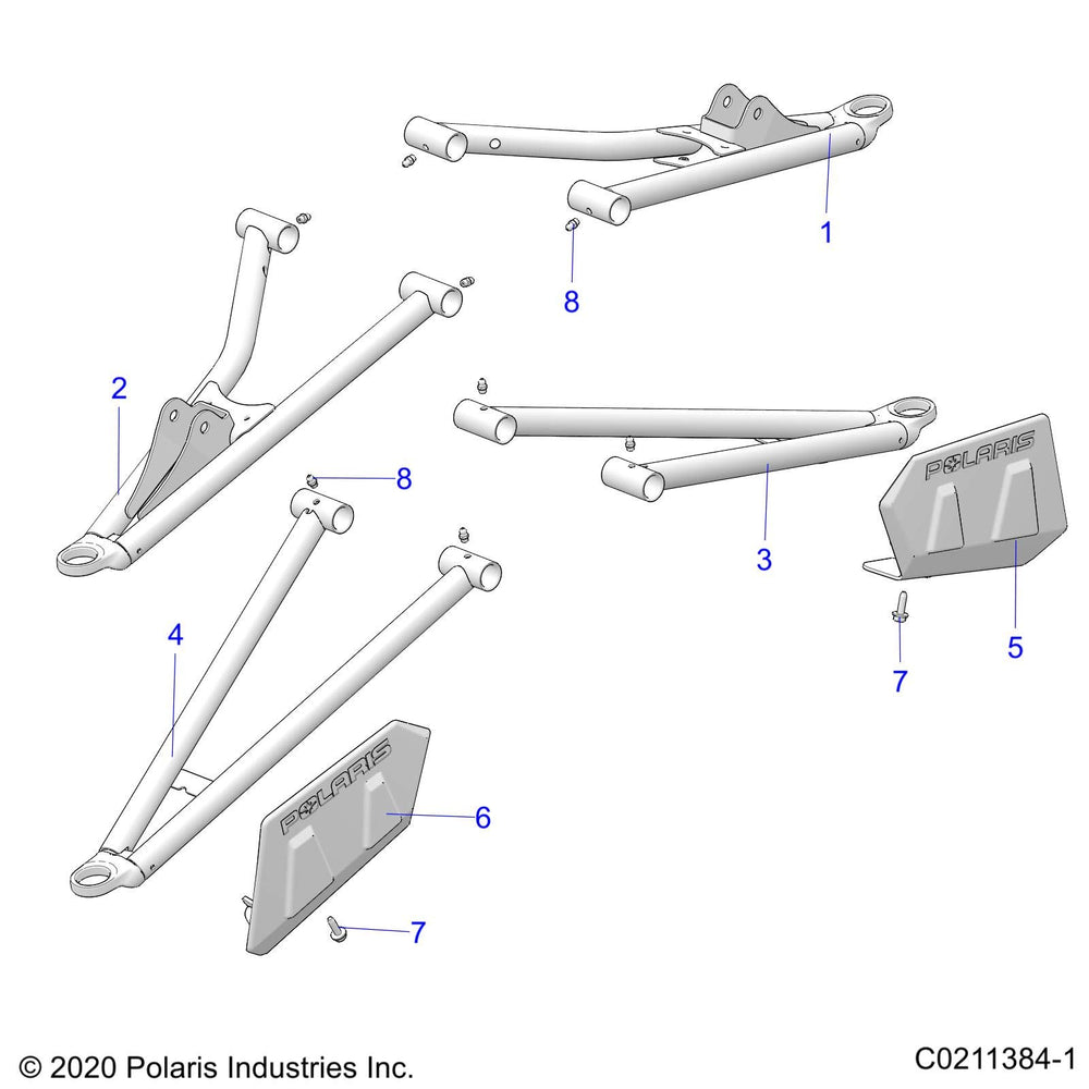 
                      
                        Polaris ATV Arm Control, Front, Lower, Left, Medium Gloss Black, Genuine OEM Part 1019810-067, Qty 1
                      
                    