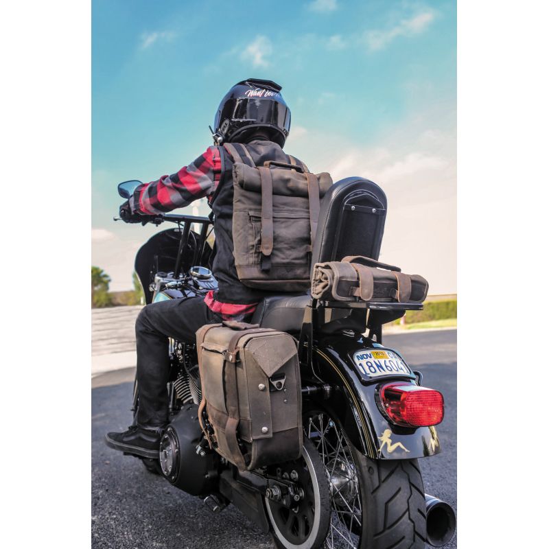 Burly Brand Voyager Saddlebag Each - Dark Oak