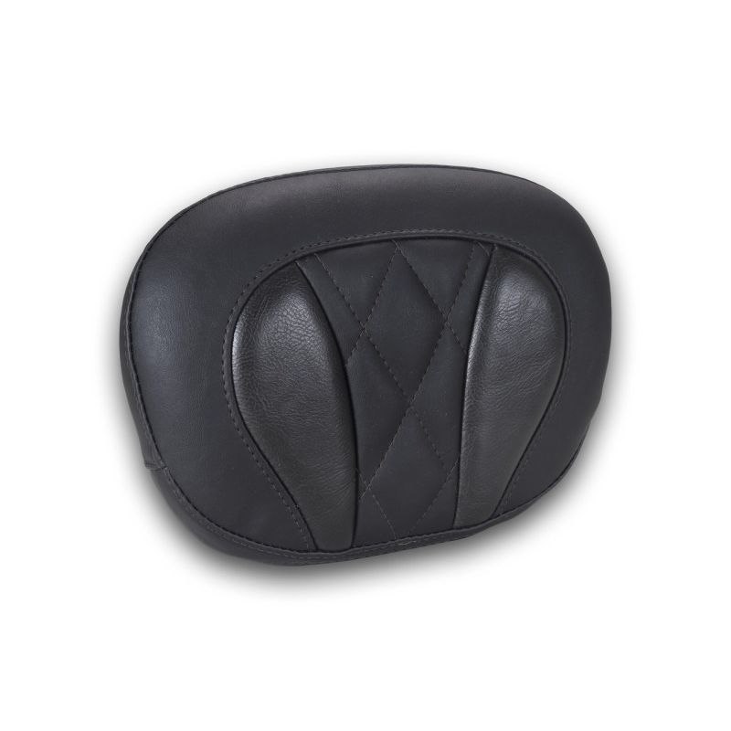Mustang Deluxe Diamond Touring Sissy Bar Pad Black w/Black Thread