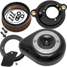 S&S Cycle 2017+ M8 Models Stealth Air Cleaner Kit w/ Carbon Fiber Cover