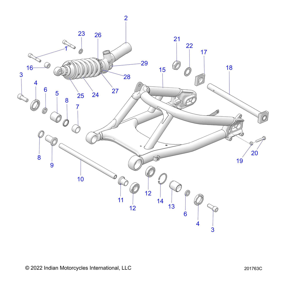 
                      
                        Indian Motorcycle Swing arm Bearings Kit, Genuine OEM Part 2208038, Qty 1
                      
                    