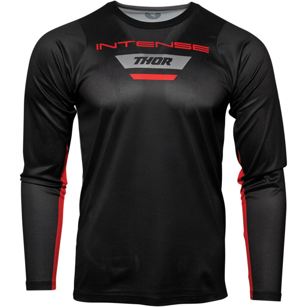 THOR Intense MTB Long-Sleeve Jersey - Black/Heather Gray - Large 5120-0065