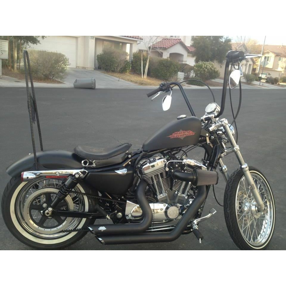 Narrow 14" Apehangers 1" Black