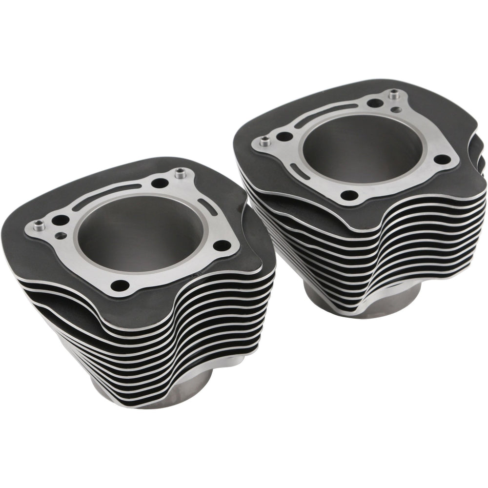 Big Bore Cylinder M8 124 Black W/Machined Fins  Pr