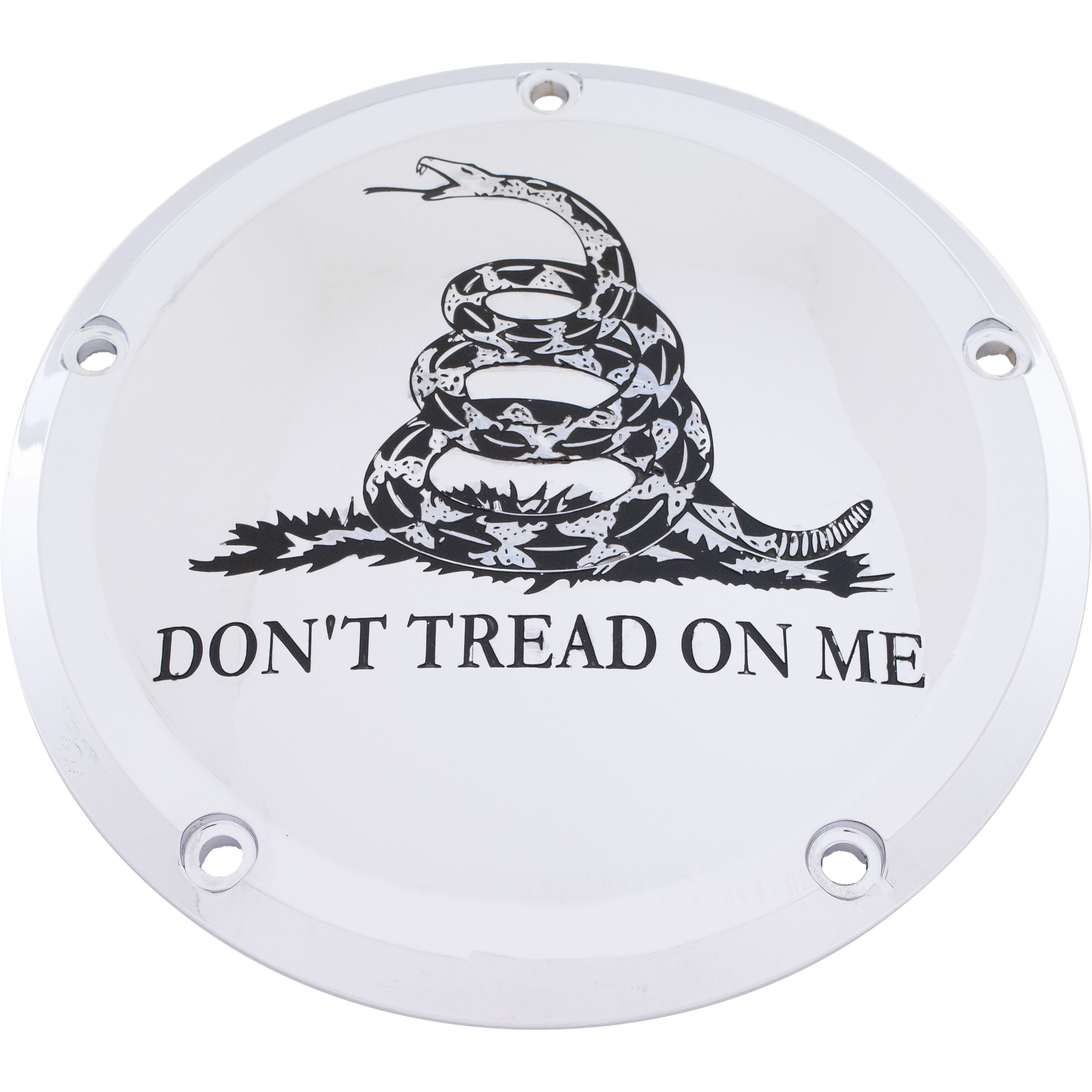 7   M8 Flt/Flh Derby Cover Don't Tread Chrome