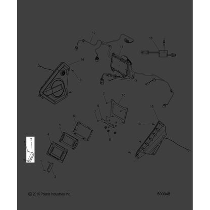 Polaris Slingshot Emblem, Radio, Left, Genuine OEM Part 7180929, Qty 1