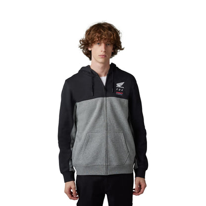 Fox Racing Men's Standard Fox X Honda Zip Fleece Hoodie, Black, X-Large