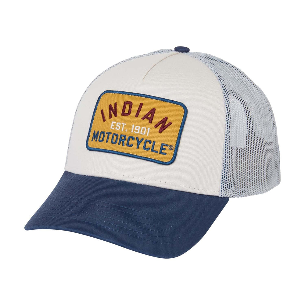 
                      
                        Indian Motorcycle Mustard Colorblock Trucker Cap, Multi - O/S - 2833441
                      
                    