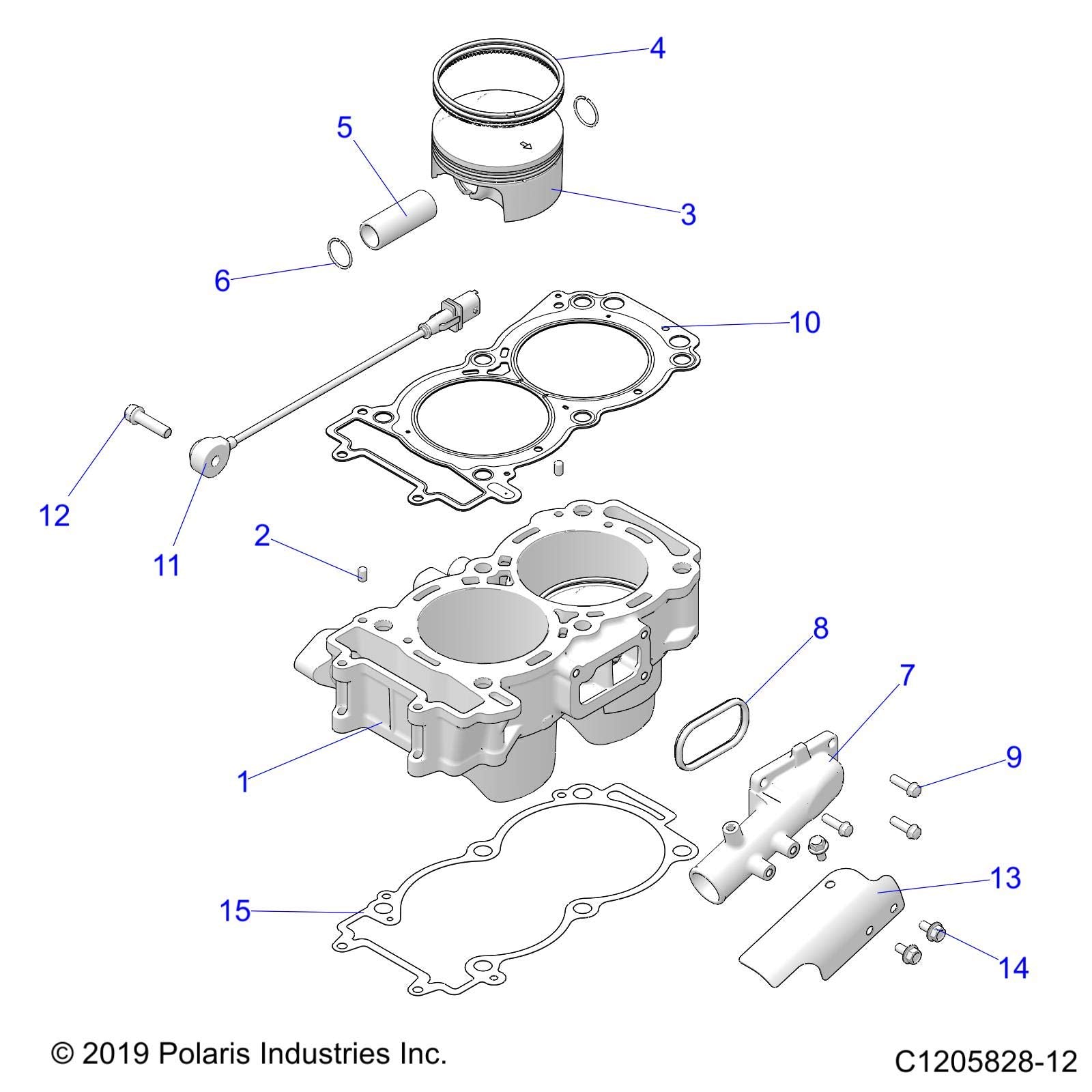 Polaris Ranger Piston Pin, 22 mm x 12.8 mm x 56.6 mm, Genuine OEM Part 3022291, Qty 1