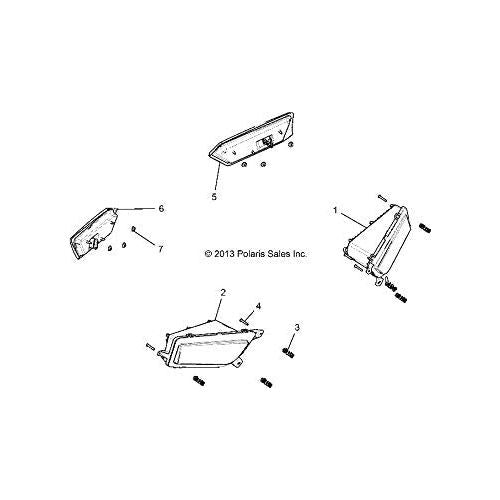 Polaris RZR Right Hand LED Bumper Headlight Assembly, Genuine OEM Part 2413787, Qty 1