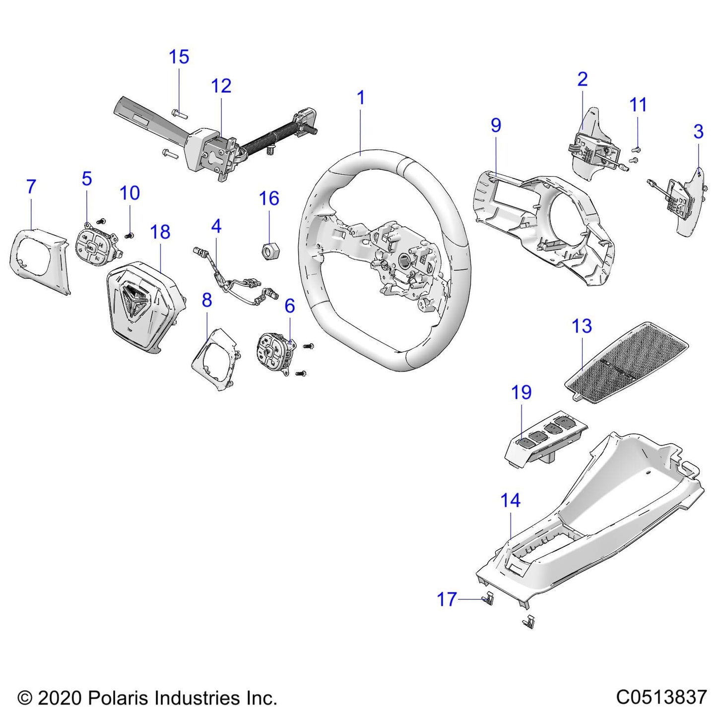 Polaris Slingshot BIN-STORAGE,CONSOLE,FRT,A, Genuine OEM Part 5455681, Qty 1