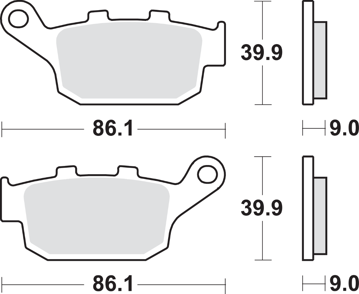 SBS LS Brake Pads - Honda/Kawasaki/Suzuki 881LS